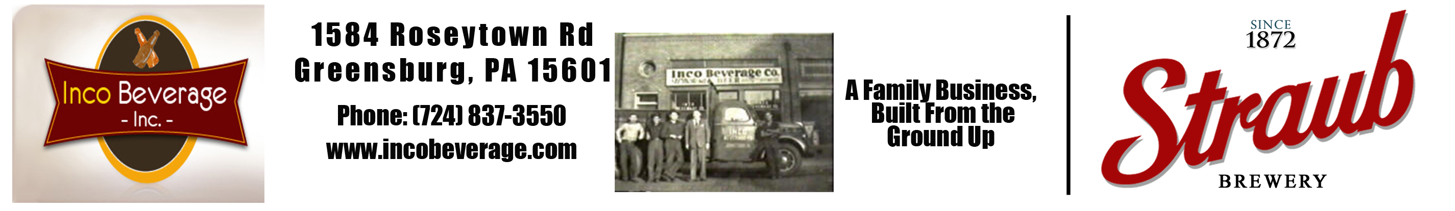 Inco GB Drop Ad Straub Beer Greensburg PA