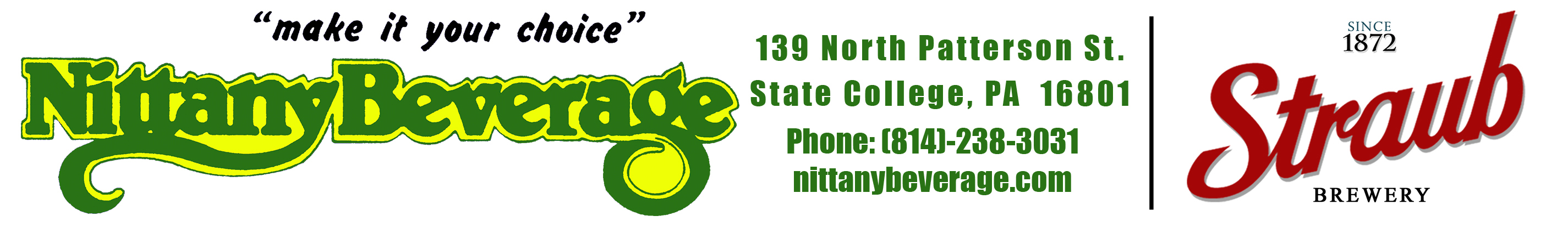 Nittany Beverage Drop Ad Straub Beer in State College
