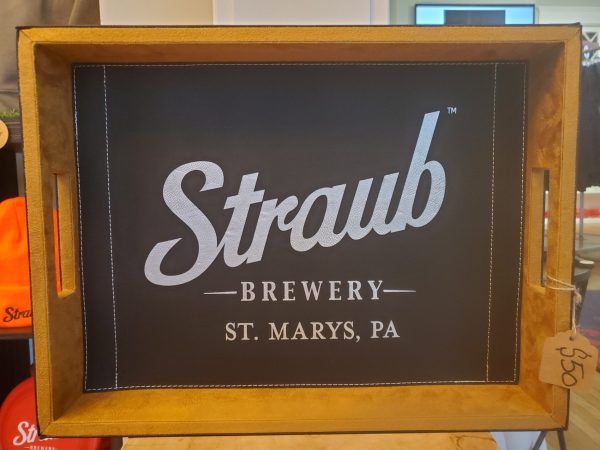 Serving Tray, Black Leather Branded Insert