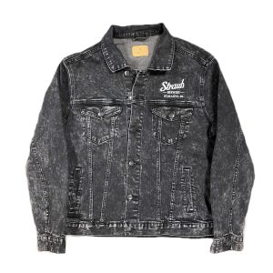 Straub Black Jean Jacket White Logo