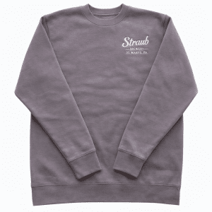 Plum Pigment Dyed Embroidered Crew