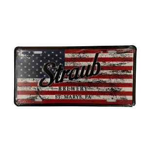 Straub License Plate Flag