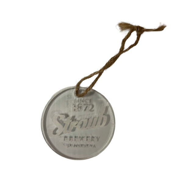 Straub Clear Acrylic Christmas Ornament