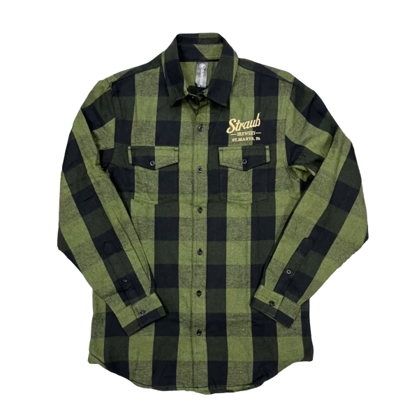 Black & Military Green Flannel