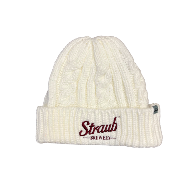 White Cable Knit Hat